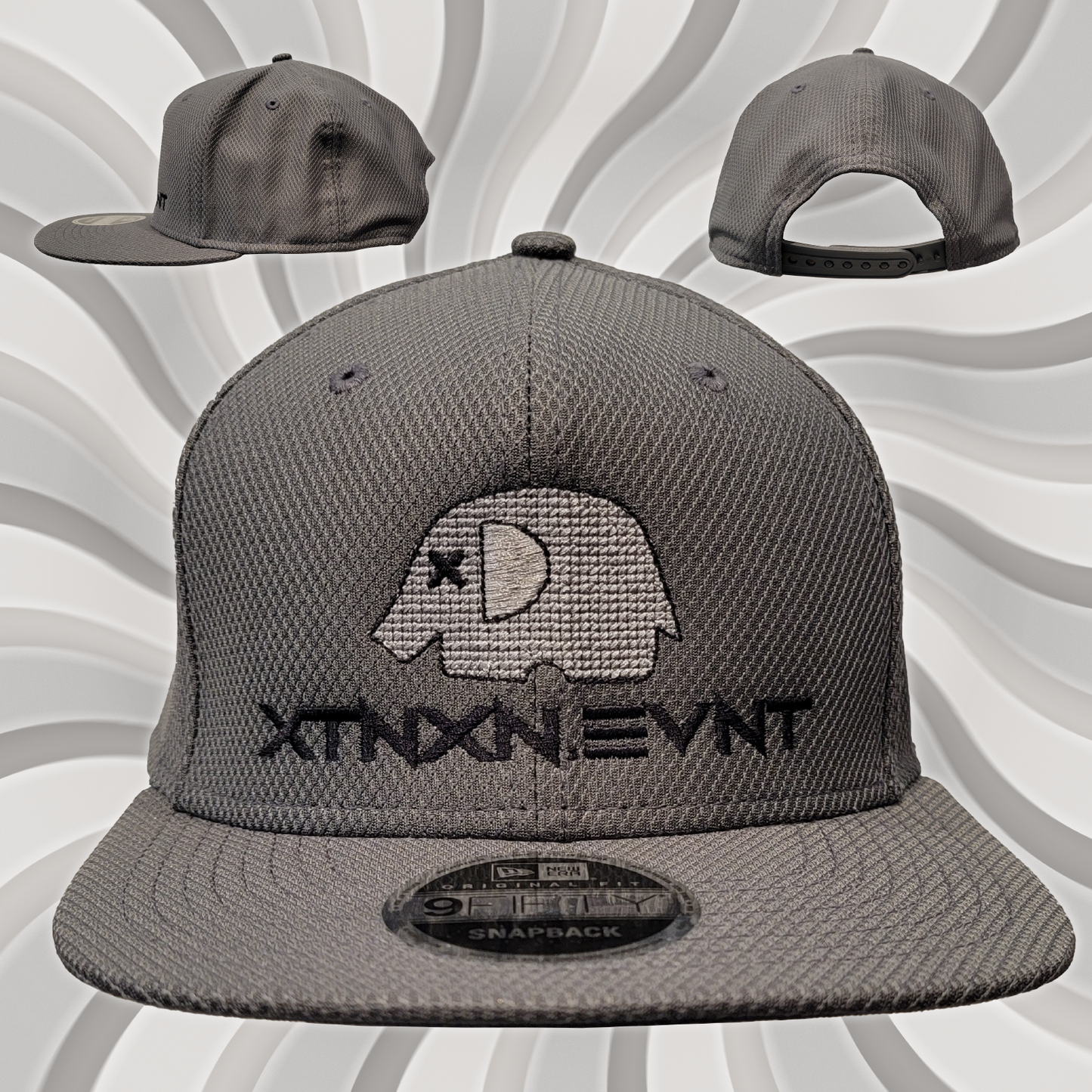 "ELEPHANT XTNXN" Diamond Era Charcoal Grey Snapback