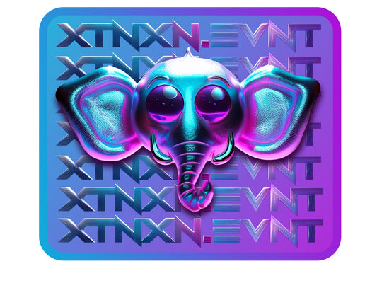 "LPHNT.XTNXN" Vinyl Sticker 4"W x 3.33"H