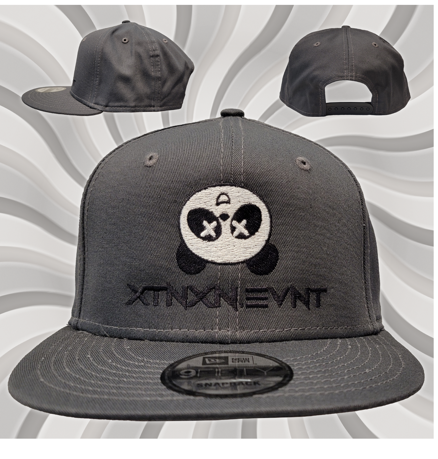 "PANDA XTNXN" New Era 9FIFTY Charcoal Grey Snapback