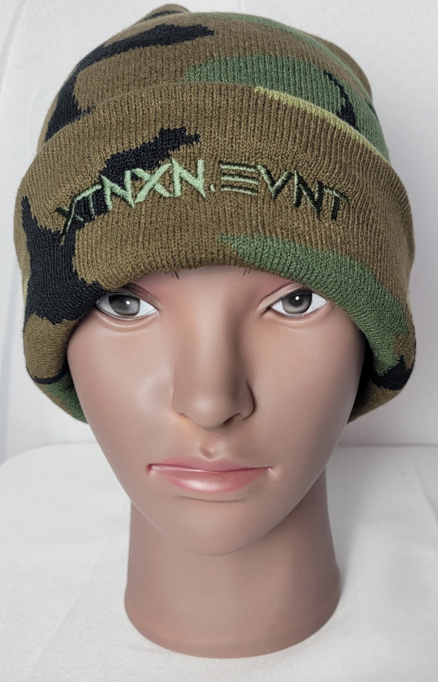 "XTNXN.EVNT" Forest Camo Beanie