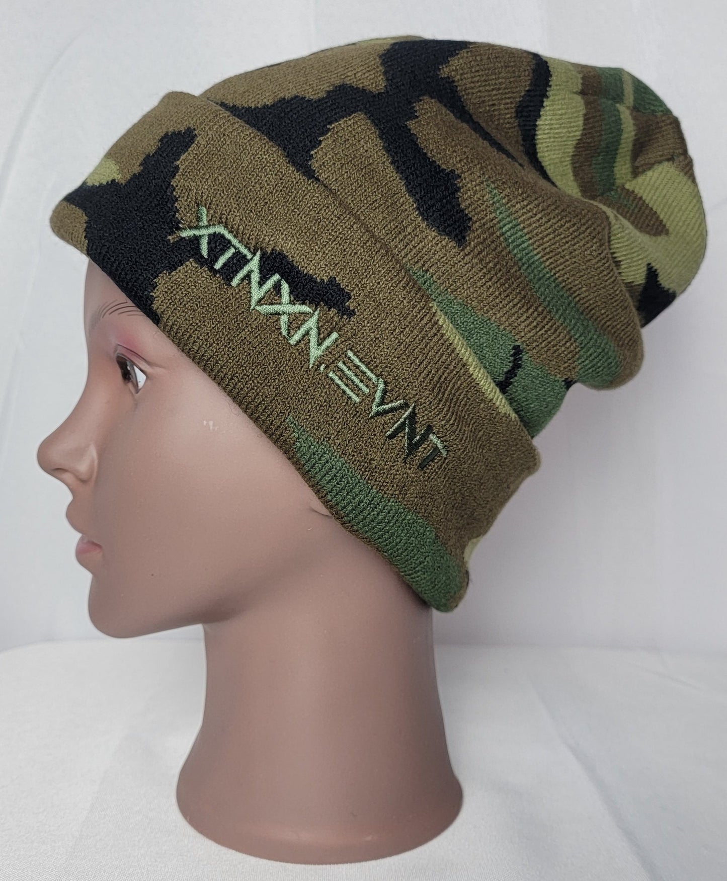 "XTNXN.EVNT" Forest Camo Beanie